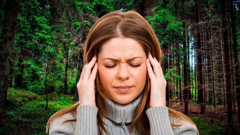 девушка в парке болит голова один