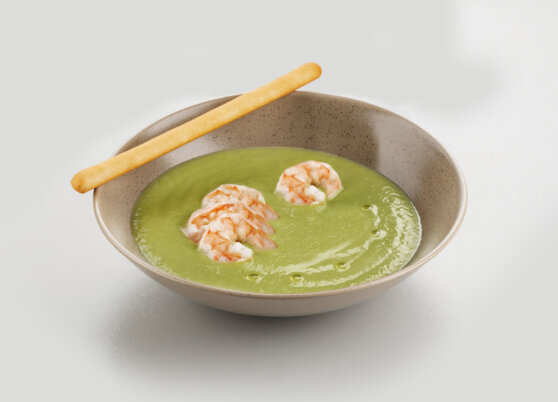 Рецепт крем-супа из сельдерея с креветками