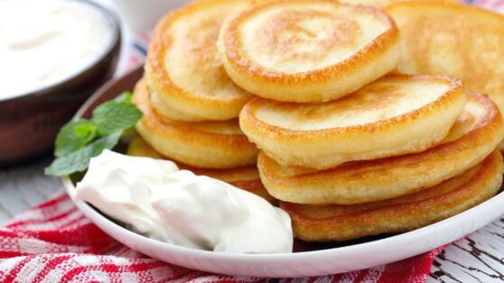 Как приготовить пышные оладьи на кефире