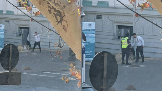 В Кишиневе мужчина попытался стрелять в мэрию из лука
