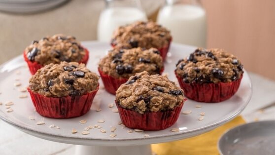 Как приготовить маффины из овсянки и бананов с шоколадом