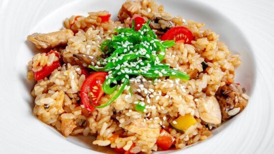 Ризотто из бурого риса с грибами: пошаговый рецепт