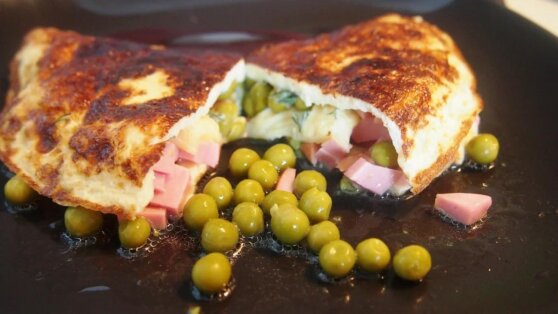 Как в детском саду: рецепт омлета с горошком