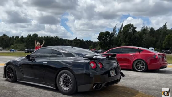 Tesla не оставила в заезде шансов Nissan GT-R и McLaren: видео