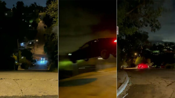 Блогеры ради лайков разбили Tesla, запустив ее «в полет»