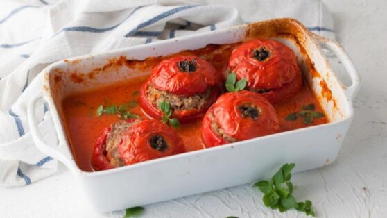Рецепт фаршированных помидоров в духовке с мясным фаршем Рецепт фаршированных помидоров в духовке с мясным фаршем