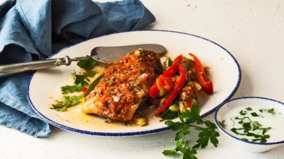 Рецепт рыбы с овощами в конверте