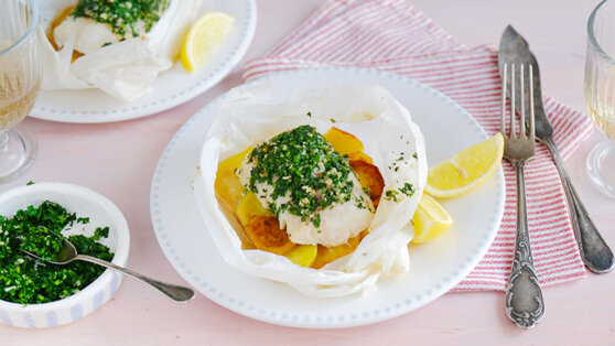 Рецепт рыбы с картофелем в конверте