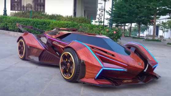 Блогер сделал деревянный Lamborghini