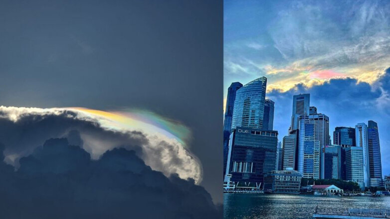 Радужные облака в Сингапуре