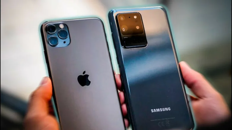 Телефоны Apple и Samsung