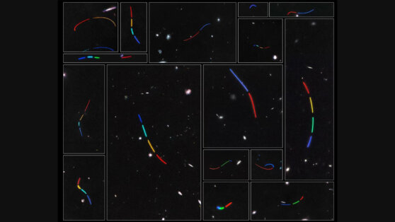 Следы от астероидов на снимках с "Хаббла"