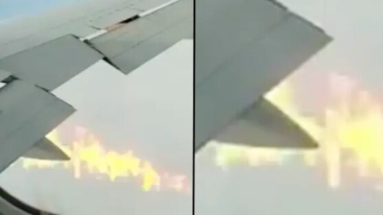 Пассажиры самолета с горящим крылом рассказали о панике на борту