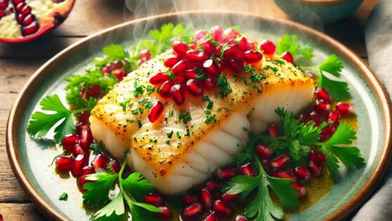 Вкусный Новый год: рыба в кисло-сладком цитрусовом маринаде с гранатом