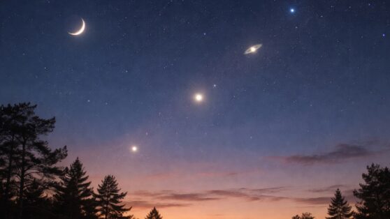 Малый парад планет 28 февраля 2025: как и где увидеть редкое сближение четырех миров